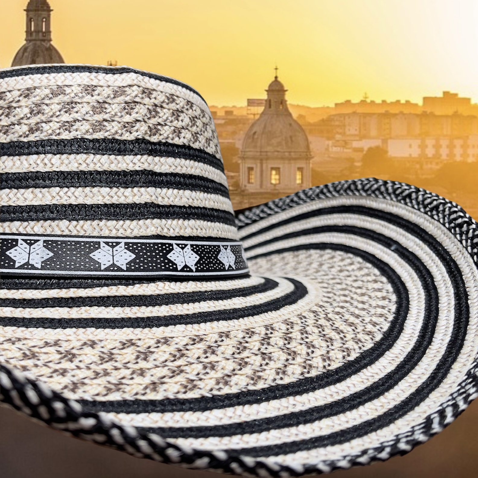 Sombrero Vueltiao Doble Cebra Crema 22 Sombrero Vueltiao Doble Cebra Crema 22