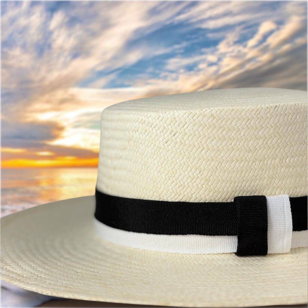 Sombrero plano de playa para dama 02